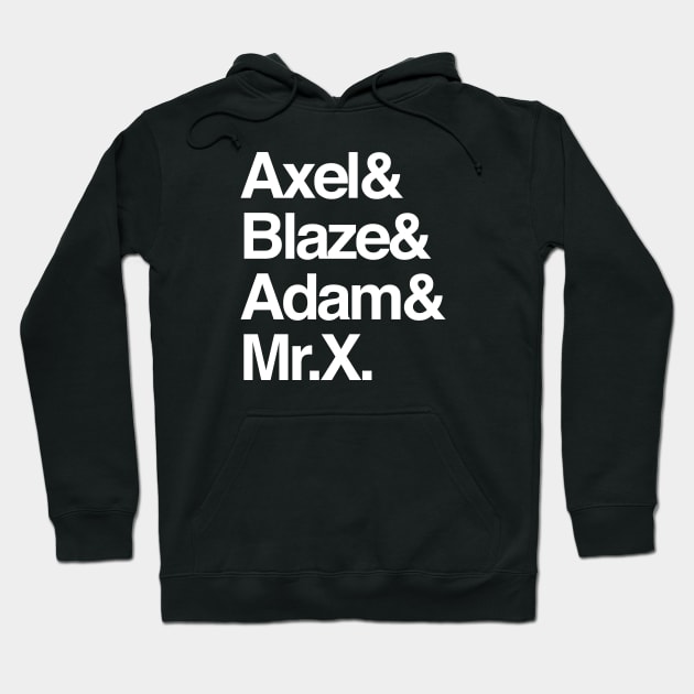 Names & Rage of Beat Em Ups Hoodie by manoystee